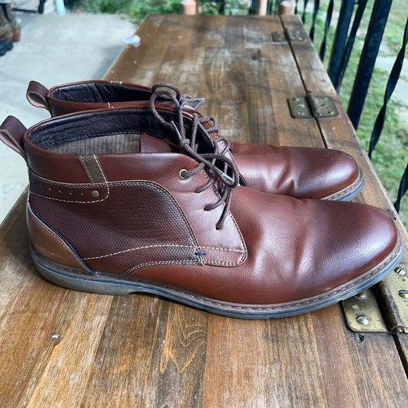 Nunn Bush Men\'s Size 12M “Newhall” Plain Toe Chukka Boot Brown